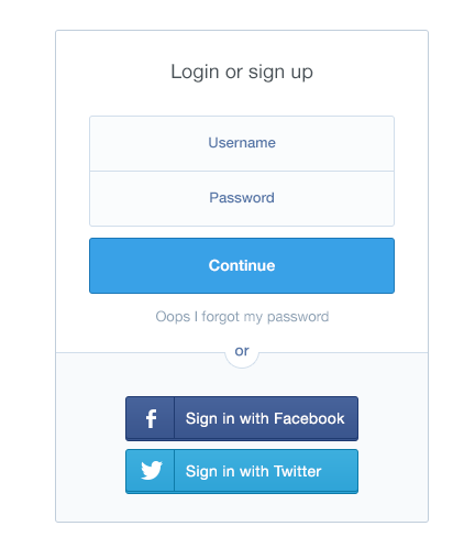 External-account-login-option
